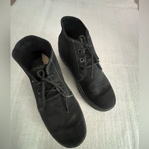[US11]CROCS Men's Black Suede Leather Chukka Boots